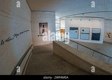 PALMA DE MAJORQUE, ESPAGNE - 22 SEPTEMBRE 2023 : intérieur du Fundacio Miro Mallorca (Fondation Miro Mallorca), un musée dédié au travail de la Banque D'Images