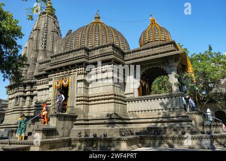 Nashik, Inde - 24 janvier 2024 : visite du temple Kalaram à Nashik, en Inde. Banque D'Images