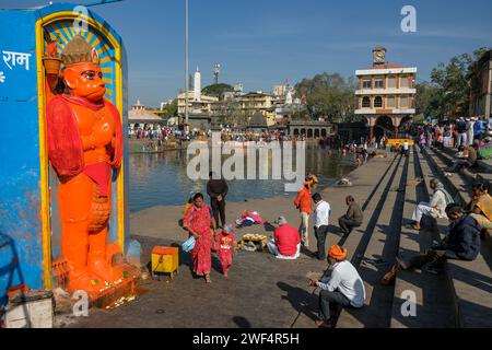 Nashik, Inde - 25 janvier 2024 : visite du Ganga Ghat à Nashik, en Inde. Banque D'Images