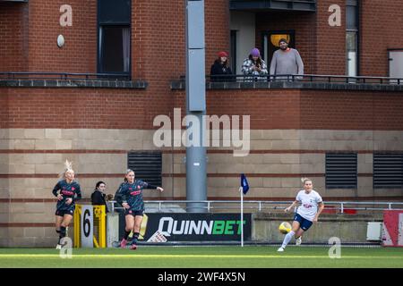 Londres, Royaume-Uni. 28 janvier 2024. Londres, Angleterre, janvier 28 2024 : match de la Barclays FA Womens Super League entre Tottenham Hotspur et Manchester City à Brisbane Road à Londres, Angleterre. (Pedro Porru/SPP) crédit : SPP Sport Press photo. /Alamy Live News Banque D'Images