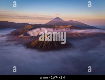 Vue aérienne du mont Bromo Banque D'Images