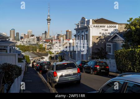 Centre d'Auckland depuis Ponsonby Nouvelle-Zélande Banque D'Images