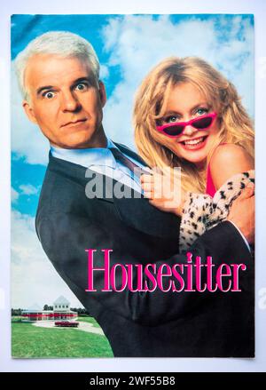 Couverture d'informations publicitaires pour le film Housesitter, qui est sorti en 1992 Banque D'Images