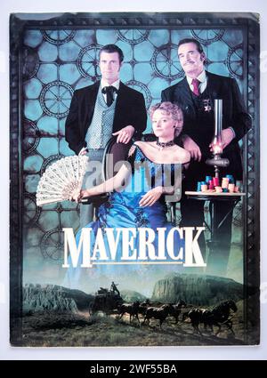 Couverture d'informations publicitaires pour le film Maverick, qui est sorti en 1994 Banque D'Images