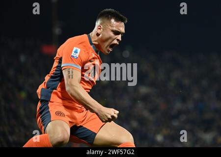 Firenze, Italie. 28 janvier 2024. Foto Massimo Paolone/LaPresse 28 Gennaio 2024 - Firenze, Italia - sport, calcio - Fiorentina vs Inter - Campionato italiano di calcio Serie A TIM 2023/2024 - Stadio Artemio franchi. Nella foto : 28 janvier 2024 Florence, Italie - sport, calcio - Fiorentina vs Inter - Championnat italien de football Serie A 2023/2024 - Artemio franchi Stadium. Dans la photo : crédit : LaPresse/Alamy Live News Banque D'Images