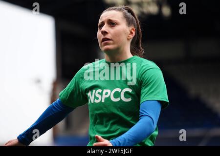 Birmingham, Royaume-Uni. 28 janvier 2024. Birmingham, Angleterre, 28 janvier 2024 : Lucy Quinn (17 Birmingham) pendant les échauffements le match de football FA Womens Championship entre Birmingham City et London City Lionnes à St Andrews à Birmingham, Angleterre (Natalie Mincher/SPP) crédit : SPP Sport Press photo. /Alamy Live News Banque D'Images