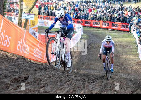 HOOGERHEIDE (NED), CYCLOCROSS, JANUARI 28 Puck Pieterse Banque D'Images