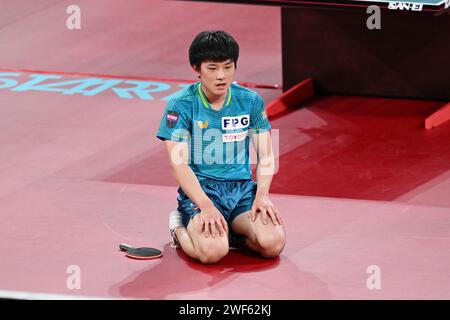Tokyo, Japon. Crédit : MATSUO. 28 janvier 2024. Tomokazu Harimoto tennis de Table : tous les Championnats du Japon de tennis de Table 2024 finale en simple masculin au Tokyo Metropolitan Gymnasium à Tokyo, Japon. Crédit : MATSUO .K/AFLO SPORT/Alamy Live News Banque D'Images