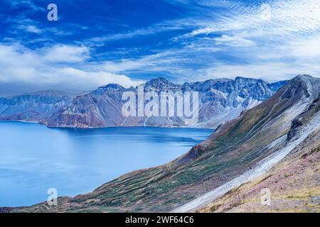 Tianchi, West Slope of Changbai Mountain, Fusong County, Yanbian Korean Autonomous Prefecture, Jilin Province Stock Photo