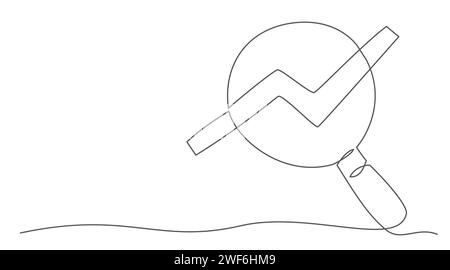Analyse dessin d'une ligne isolé sur fond blanc Illustration de Vecteur
