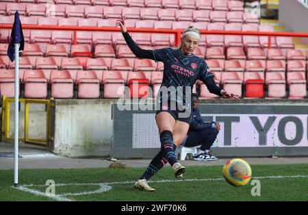 LONDRES, ANGLETERRE - Chloe Kelly du Manchester City WFC lors du match de football de la Barclays FA Women's Super League entre Tottenham Hotspur Women et Manches Banque D'Images