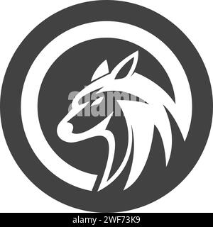 Logo loup Template vector illustration design Illustration de Vecteur