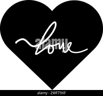 coeur illustration flèche silhouette logo cupidon icône d'amour valentine contour xoxo romantique jour de vacances vecteur célébration romance heureux cadeau forme amour Illustration de Vecteur