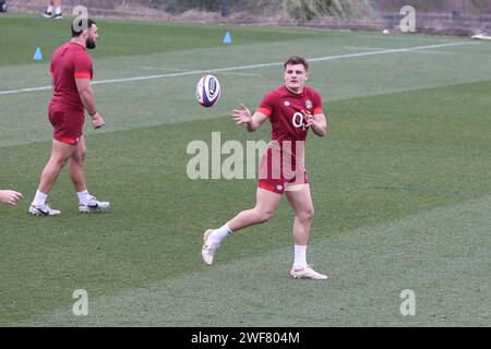 Gérone, Espagne, 29 janvier 2024, Oscar Beard participe au camp d'entraînement de rugby masculin en Angleterre Banque D'Images