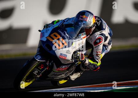 Le pilote néerlandais de Moto3 Collin Veijer de l'équipe Liqui Moly au Grand Prix Motul Comunidad Valenciana à Cheste, Valence, Espagne. Novembre 2023 Banque D'Images