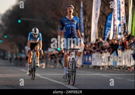 GENIETS Kevin lors du Grand Prix de Marseille - la Marseillaise 2024, course cycliste UCI Europe Tour le 28 janvier 2024, Marseille - Marseille (167,5 km), France - photo Florian Frison / DPPI Banque D'Images