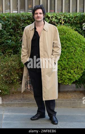 Rome, Italie. 29 janvier 2024. Amedeo Gullà assiste au photocall de la série télévisée Rai 'Mameli' à Viale Mazzini. Crédit : SOPA Images Limited/Alamy Live News Banque D'Images