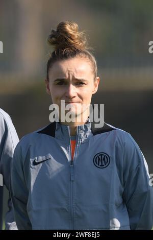 Cercola, Italie. 27 janvier 2024. Lina Magull du FC Internazionale joue lors du match de Serie A Women entre Napoli Femminile et FC Internazionale au stade Giuseppe Piccolo le 27 janvier 2024 à Cercola, italie Note finale 2-3 (photo Agostino Gemito/Pacific Press/Sipa USA) crédit : SIPA USA/Alamy Live News Banque D'Images