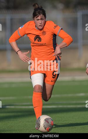 Lors du match Serie A Women entre Napoli Femminile vs FC Internazionale au stade Giuseppe Piccolo le 27 janvier 2024 à Cercola, italie score final 2-3 (photo de Agostino Gemito/Pacific Press/Sipa USA) Banque D'Images