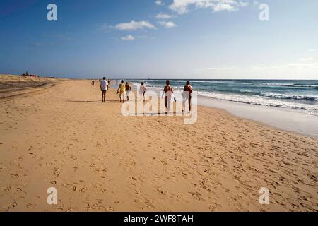 AM Strand von Jandia auf Fuerteventura - Sued.- gesehen am 26.02.2005 *** a la plage de Jandia sur Fuerteventura Sud vue sur 26 02 2005 Banque D'Images