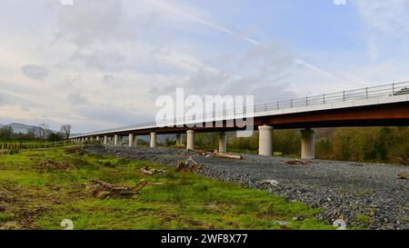 Le nouveau pont Dyfi, Pont ar Dyfi à Machynlleth POWYS Banque D'Images