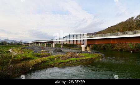 Le nouveau pont Dyfi, Pont ar Dyfi à Machynlleth POWYS Banque D'Images