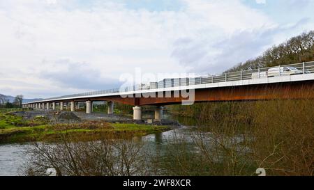 Le nouveau pont Dyfi, Pont ar Dyfi à Machynlleth POWYS Banque D'Images