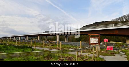 Le nouveau pont Dyfi, Pont ar Dyfi à Machynlleth POWYS Banque D'Images