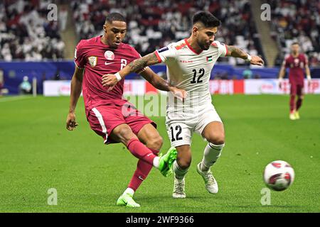 Al Khor, Qatar. 29 janvier 2024. QATAR VS PALESTINE：MANCHE DE 16 - coupe d'Asie AFC Qatar 2023 au stade Al Bayt. Crédit : Meng Gao/Alamy Live News Banque D'Images