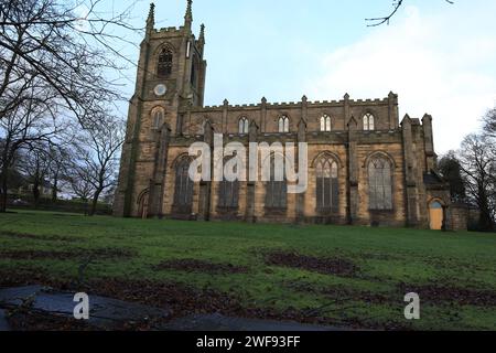 Une vieille église dans le champ, Pudsey Parish Church Banque D'Images