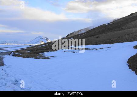 Leirhnjukur à l'est du lac Myvatn, nord de l'Islande Banque D'Images