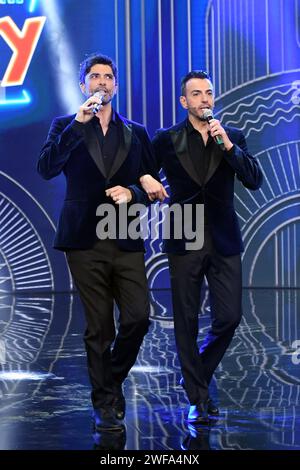 Naples, Italie. 30 janvier 2024. 'Auditorium Rai' (Na) 01/29/2024 1 Episode 'Made in Italy' sur la photo : Gigi et Ross crédit : Agence photo indépendante/Alamy Live News Banque D'Images