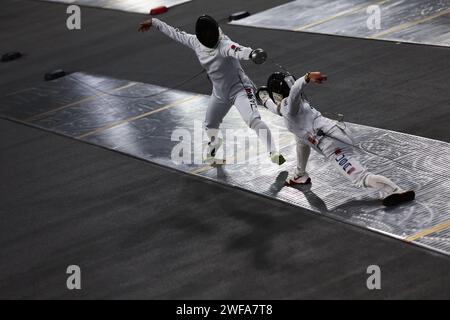 Doha, Qatar. 29 janvier 2024. Yume Kuroki (JPN) Escrime : FIE Fencing World Grand Prix Qatar Epee féminine au Lusail Sports Arena à Doha, Qatar . Crédit : Naoki Morita/AFLO SPORT/Alamy Live News Banque D'Images