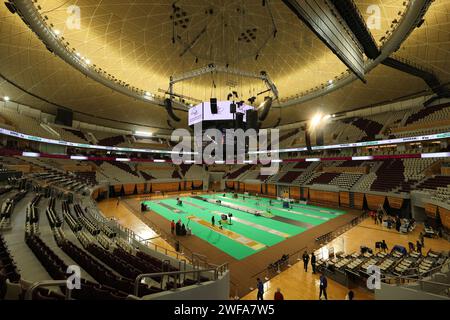 Doha, Qatar. 29 janvier 2024. Vue générale Escrime : FIE Fencing World Grand Prix Qatar Epee féminine à Lusail Sports Arena à Doha, Qatar . Crédit : Naoki Morita/AFLO SPORT/Alamy Live News Banque D'Images