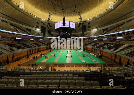 Doha, Qatar. 29 janvier 2024. Vue générale Escrime : FIE Fencing World Grand Prix Qatar Epee féminine à Lusail Sports Arena à Doha, Qatar . Crédit : Naoki Morita/AFLO SPORT/Alamy Live News Banque D'Images