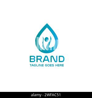 vecteur de conception de logo de goutte d'eau Illustration de Vecteur