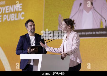 Paris, France. 26 novembre 2023. Lors de la 18ème édition des Trophées APAJH au Carrousel du Louvre à Paris, France Banque D'Images