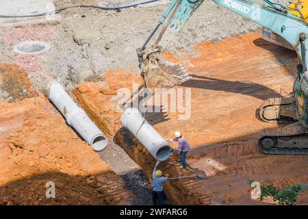 Pipeline de chargement et de déchargement Banque D'Images