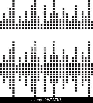 Technologie audio, musique son ondes vecteur icône illustration Illustration de Vecteur