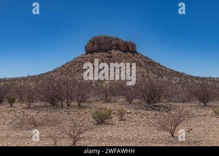 Vue sur la rivière Ugab et ses terrasses, Namibie Banque D'Images