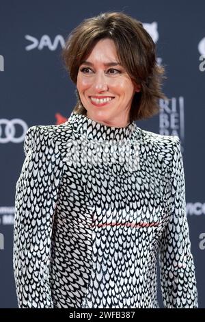 Madrid, Espagne. 26 janvier 2024. Lola Dueñas assiste au tapis rouge des Feroz Awards 2024 au Palacio Vistalegre Arena de Madrid. (Photo de Nacho Lopez/SOPA Images/Sipa USA) crédit : SIPA USA/Alamy Live News Banque D'Images