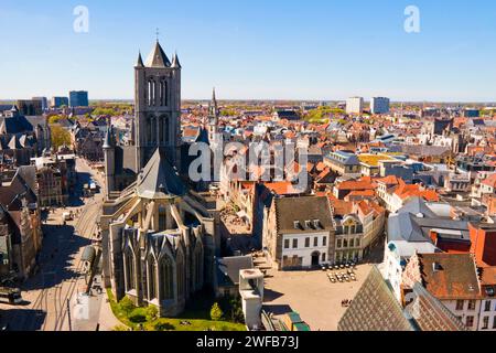 Paysages urbains de la ville de Gand en Belgique. Banque D'Images