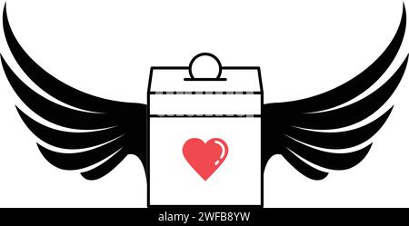 Modèle de conception d'illustration vectorielle d'icône de don Illustration de Vecteur