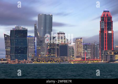 Lusail, Qatar - 29 janvier 2024 : moderne et magnifique Lusail Skyline Qatar Banque D'Images