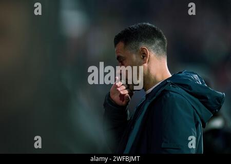 Gérone, Espagne, 21, janvier 2024. Espagnol LaLiga EA Sports : Girona FC - Sevilla FC. Michel (entraîneur du Girona FC) crédit : Joan G/Alamy Live News Banque D'Images