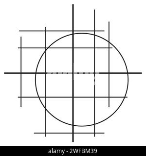 Hachures, cercles de lignes enchevêtrées. Illustration vectorielle. SPE 10. Image de stock. Illustration de Vecteur