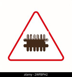 Passage à niveau avec barrières. Code de la route. Route d'autoroute. Accident de la route. Illustration vectorielle. Image de stock. SPE 10. Illustration de Vecteur