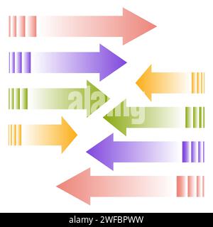 Flèches colorées modernes. Illustration vectorielle. image de stock. SPE 10. Illustration de Vecteur