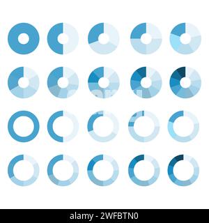 Infographie du segment. Cercle bleu. Cercle infographique. Diagramme de processus. Diagramme circulaire. Illustration vectorielle. Image de stock. SPE 10. Illustration de Vecteur