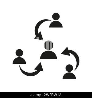 Icônes de flèches de personnes. Illustration vectorielle. SPE 10. Illustration de Vecteur